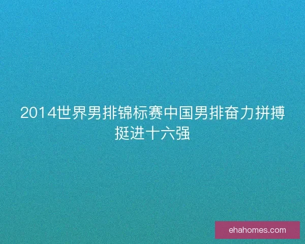 2014世界男排锦标赛中国男排奋力拼搏挺进十六强