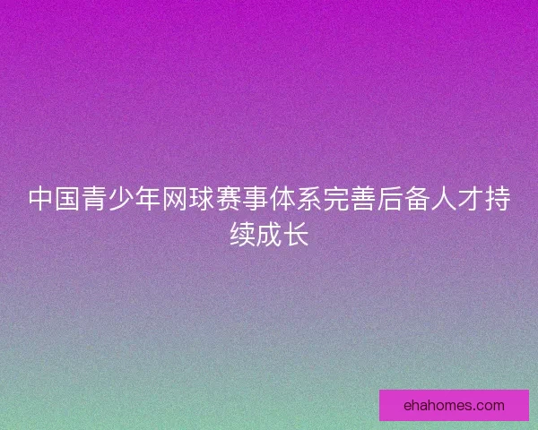 中国青少年网球赛事体系完善后备人才持续成长