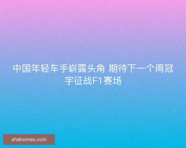 中国年轻车手崭露头角 期待下一个周冠宇征战F1赛场